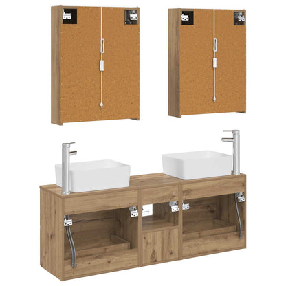vidaXL Bathroom Furniture Set 5 pcs Artisan Oak
