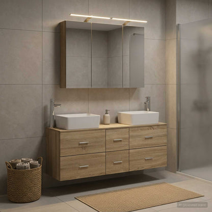 vidaXL Bathroom Furniture Set 4 pcs Sonoma Oak