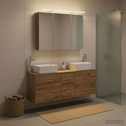 vidaXL Bathroom Furniture Set 4 pcs Artisan Oak