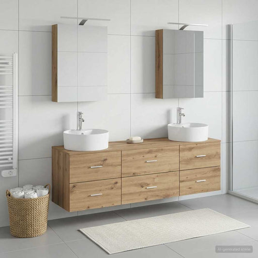 vidaXL Bathroom Furniture Set 5 pcs Artisan Oak
