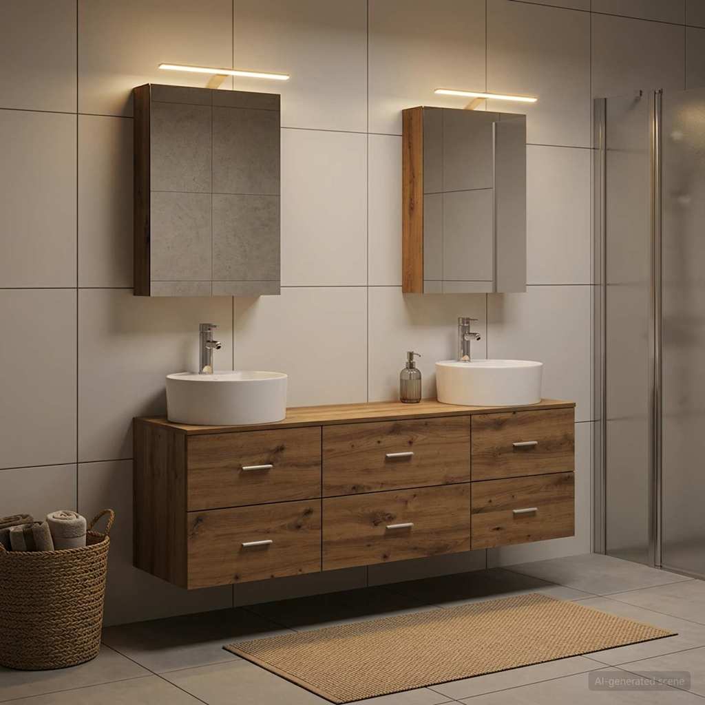 vidaXL Bathroom Furniture Set 5 pcs Artisan Oak