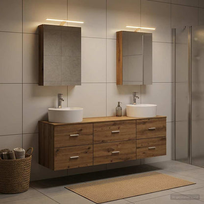 vidaXL Bathroom Furniture Set 5 pcs Artisan Oak