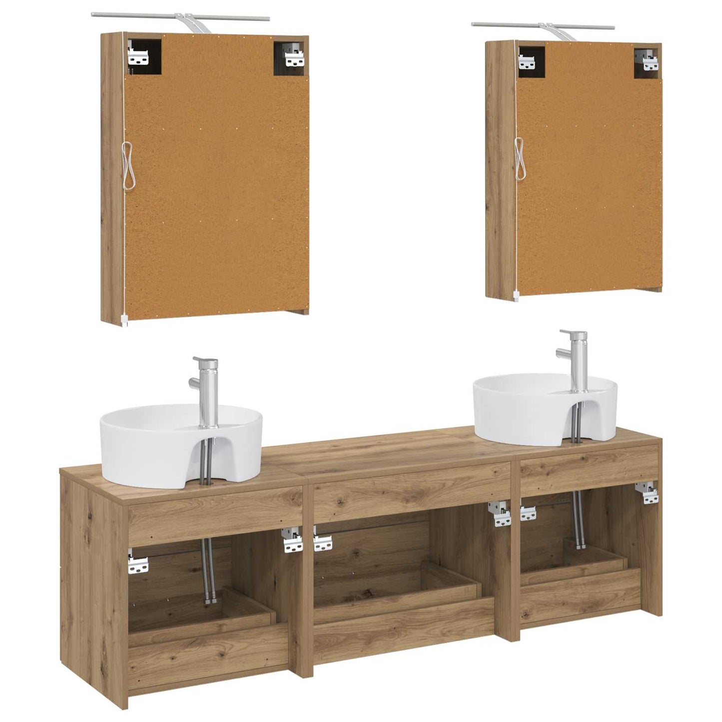 vidaXL Bathroom Furniture Set 5 pcs Artisan Oak