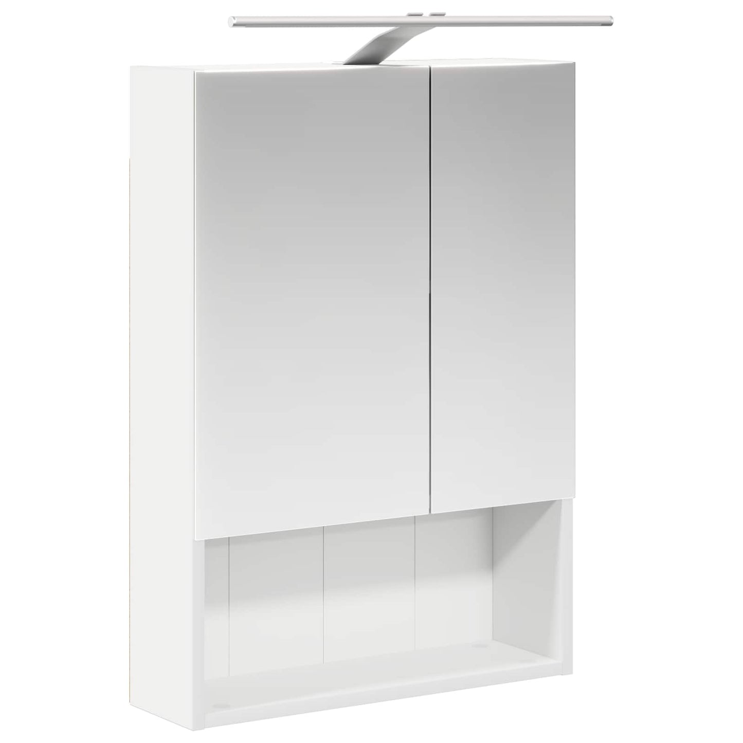 vidaXL Bathroom Furniture Set 5 pcs White Engineered Wood and Glass