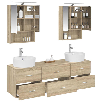 vidaXL Bathroom Furniture Set 5 pcs Sonoma Oak