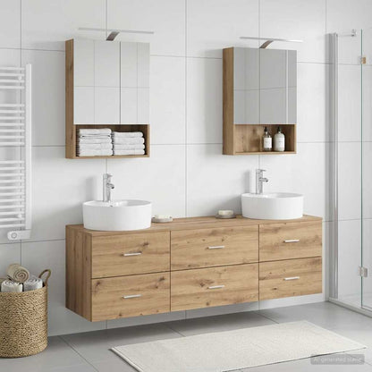 vidaXL Bathroom Furniture Set 5 pcs Artisan Oak