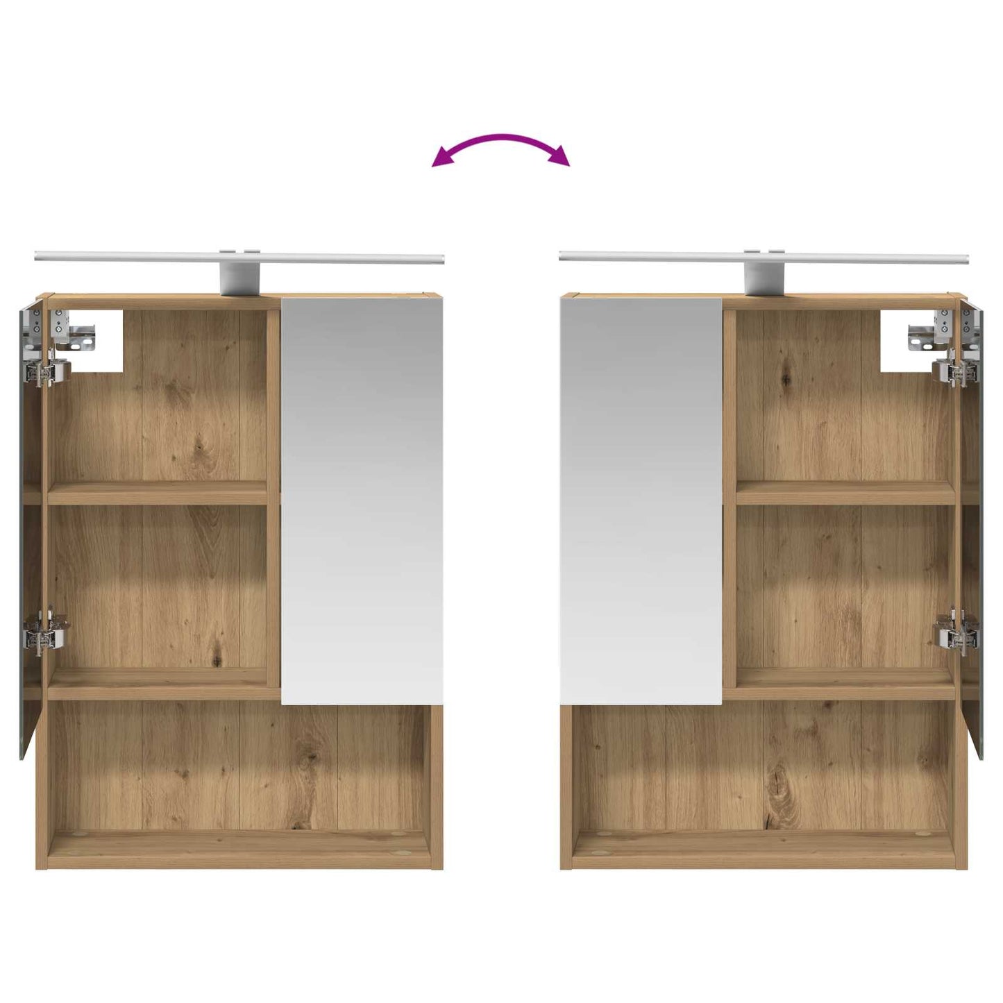 vidaXL Bathroom Furniture Set 5 pcs Artisan Oak