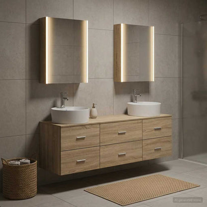 vidaXL Bathroom Furniture Set 5 pcs Sonoma Oak