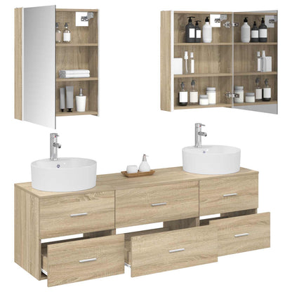 vidaXL Bathroom Furniture Set 5 pcs Sonoma Oak