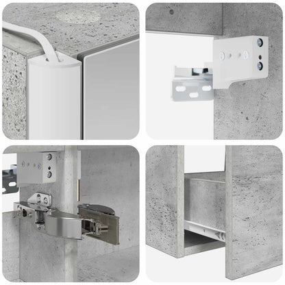 vidaXL Bathroom Furniture Set 5 pcs Concrete Grey