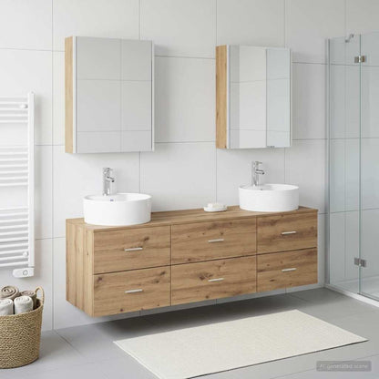 vidaXL Bathroom Furniture Set 5 pcs Artisan Oak