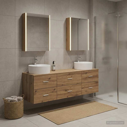 vidaXL Bathroom Furniture Set 5 pcs Artisan Oak