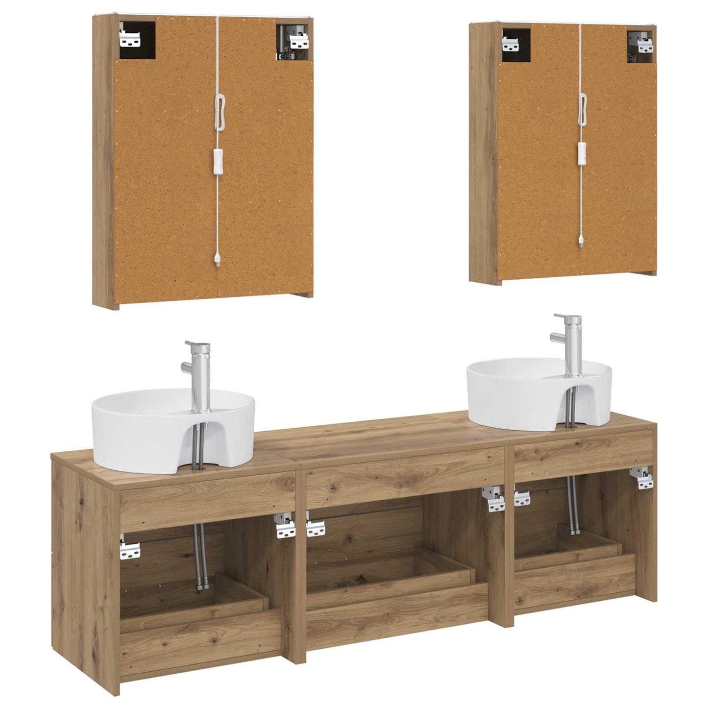 vidaXL Bathroom Furniture Set 5 pcs Artisan Oak