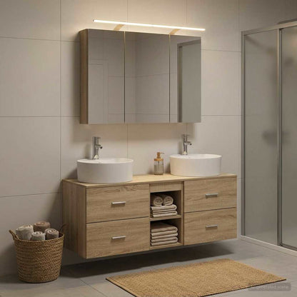 vidaXL Bathroom Furniture Set 4 pcs Sonoma Oak