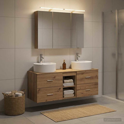 vidaXL Bathroom Furniture Set 4 pcs Artisan Oak
