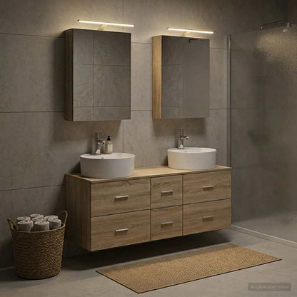 vidaXL Bathroom Furniture Set 5 pcs Sonoma Oak