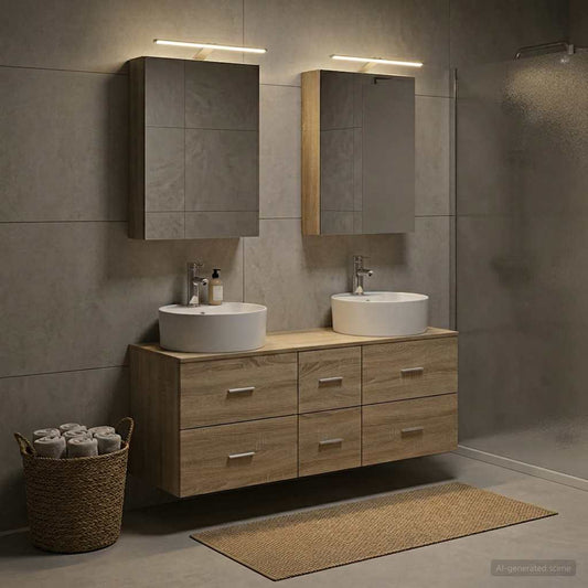 vidaXL Bathroom Furniture Set 5 pcs Sonoma Oak