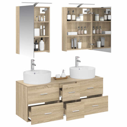 vidaXL Bathroom Furniture Set 5 pcs Sonoma Oak