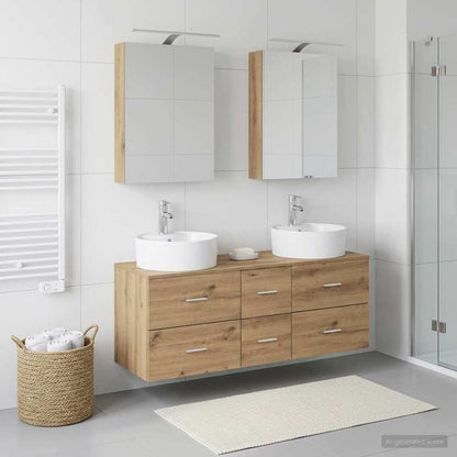 vidaXL Bathroom Furniture Set 5 pcs Artisan Oak
