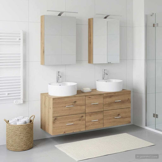 vidaXL Bathroom Furniture Set 5 pcs Artisan Oak