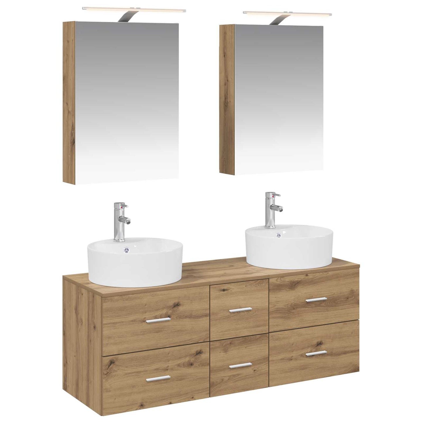 vidaXL Bathroom Furniture Set 5 pcs Artisan Oak