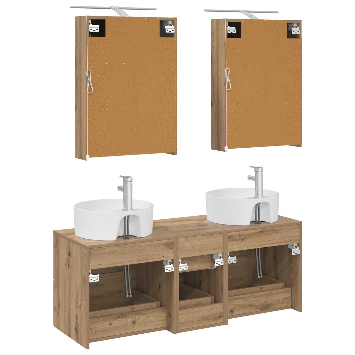 vidaXL Bathroom Furniture Set 5 pcs Artisan Oak