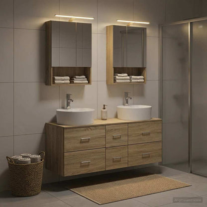 vidaXL Bathroom Furniture Set 5 pcs Sonoma Oak