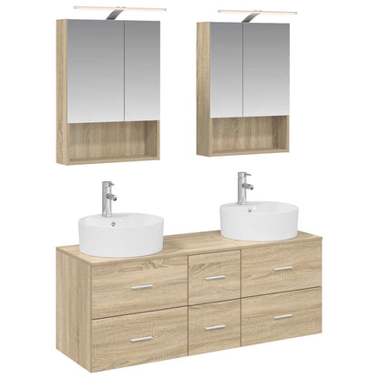 vidaXL Bathroom Furniture Set 5 pcs Sonoma Oak