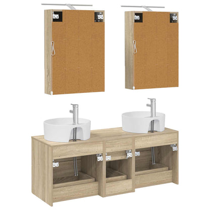vidaXL Bathroom Furniture Set 5 pcs Sonoma Oak