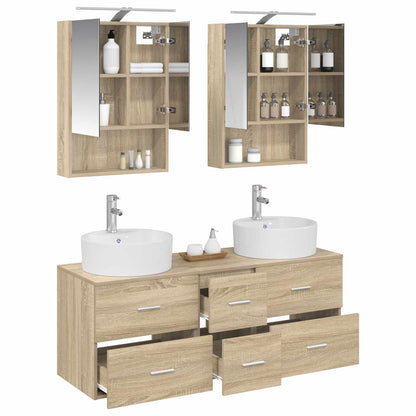 vidaXL Bathroom Furniture Set 5 pcs Sonoma Oak