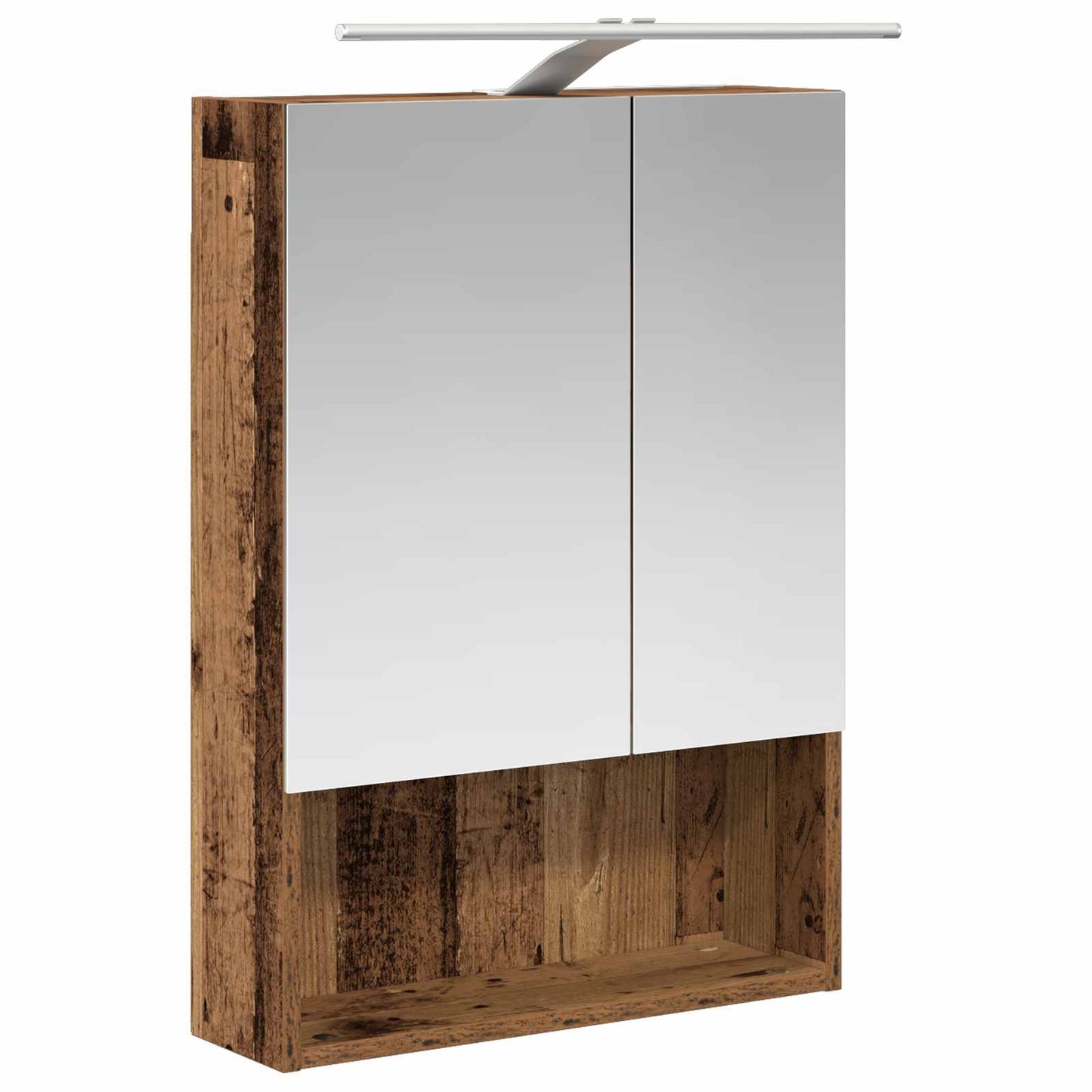 vidaXL Bathroom Furniture Set 5 pcs Old Wood Engineered Wood and Glass