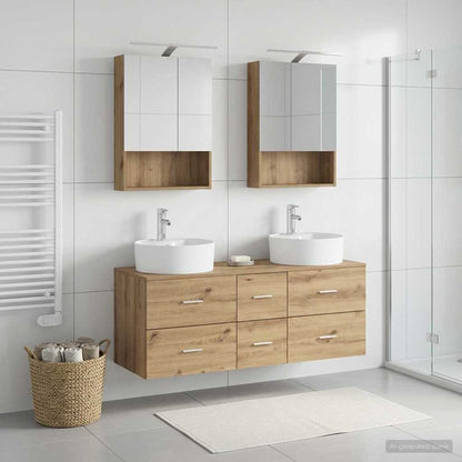 vidaXL Bathroom Furniture Set 5 pcs Artisan Oak