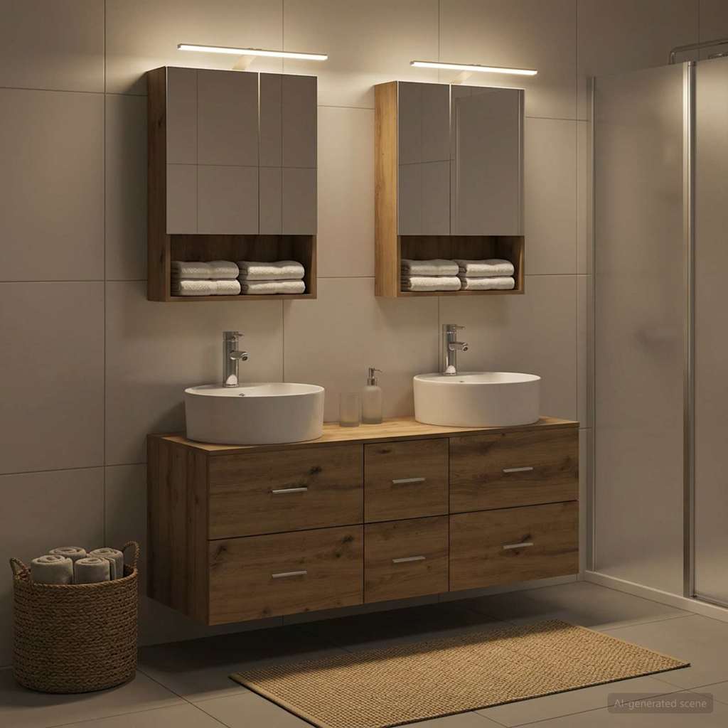 vidaXL Bathroom Furniture Set 5 pcs Artisan Oak