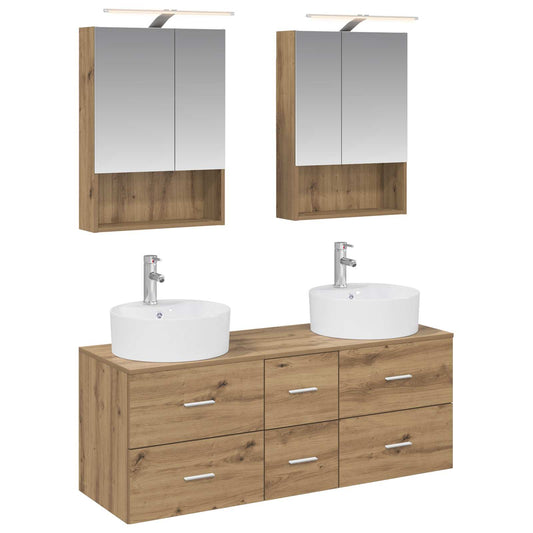 vidaXL Bathroom Furniture Set 5 pcs Artisan Oak
