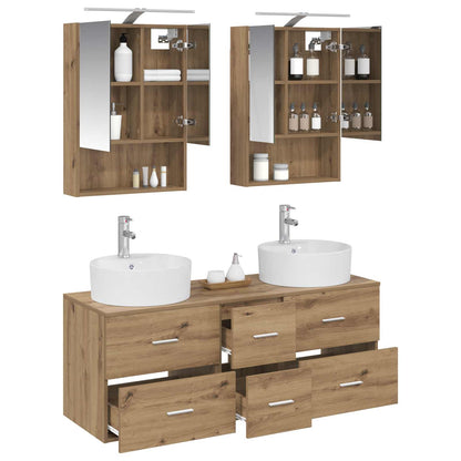 vidaXL Bathroom Furniture Set 5 pcs Artisan Oak