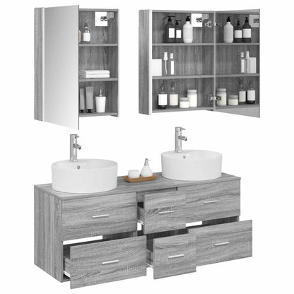 vidaXL Bathroom Furniture Set 5 pcs Grey Sonoma
