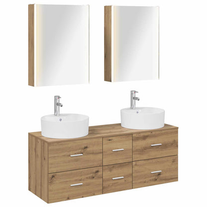 vidaXL Bathroom Furniture Set 5 pcs Artisan Oak