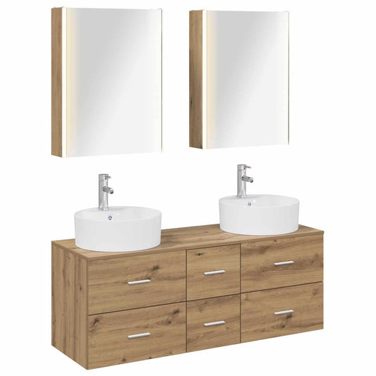 vidaXL Bathroom Furniture Set 5 pcs Artisan Oak