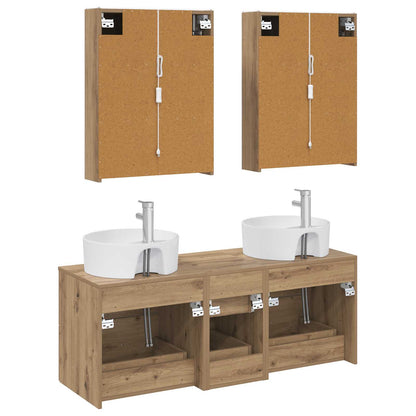 vidaXL Bathroom Furniture Set 5 pcs Artisan Oak