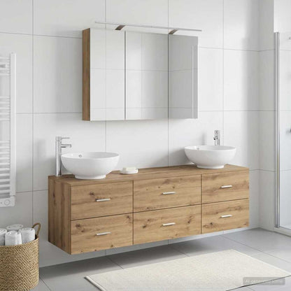 vidaXL Bathroom Furniture Set 4 pcs Artisan Oak
