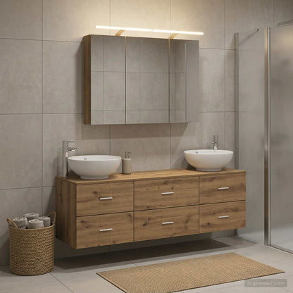 vidaXL Bathroom Furniture Set 4 pcs Artisan Oak