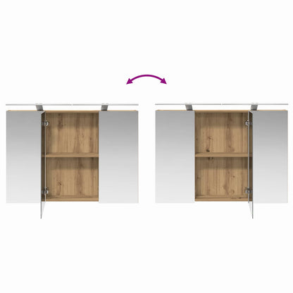 vidaXL Bathroom Furniture Set 4 pcs Artisan Oak