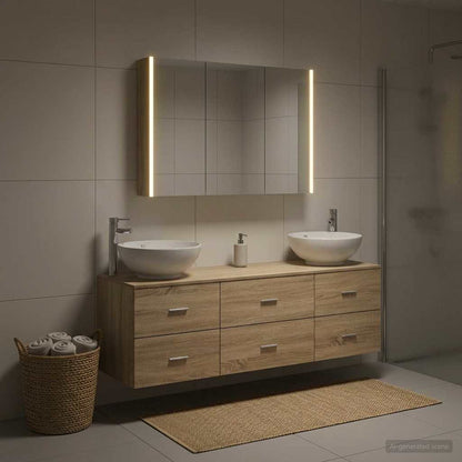 vidaXL Bathroom Furniture Set 4 pcs Sonoma Oak