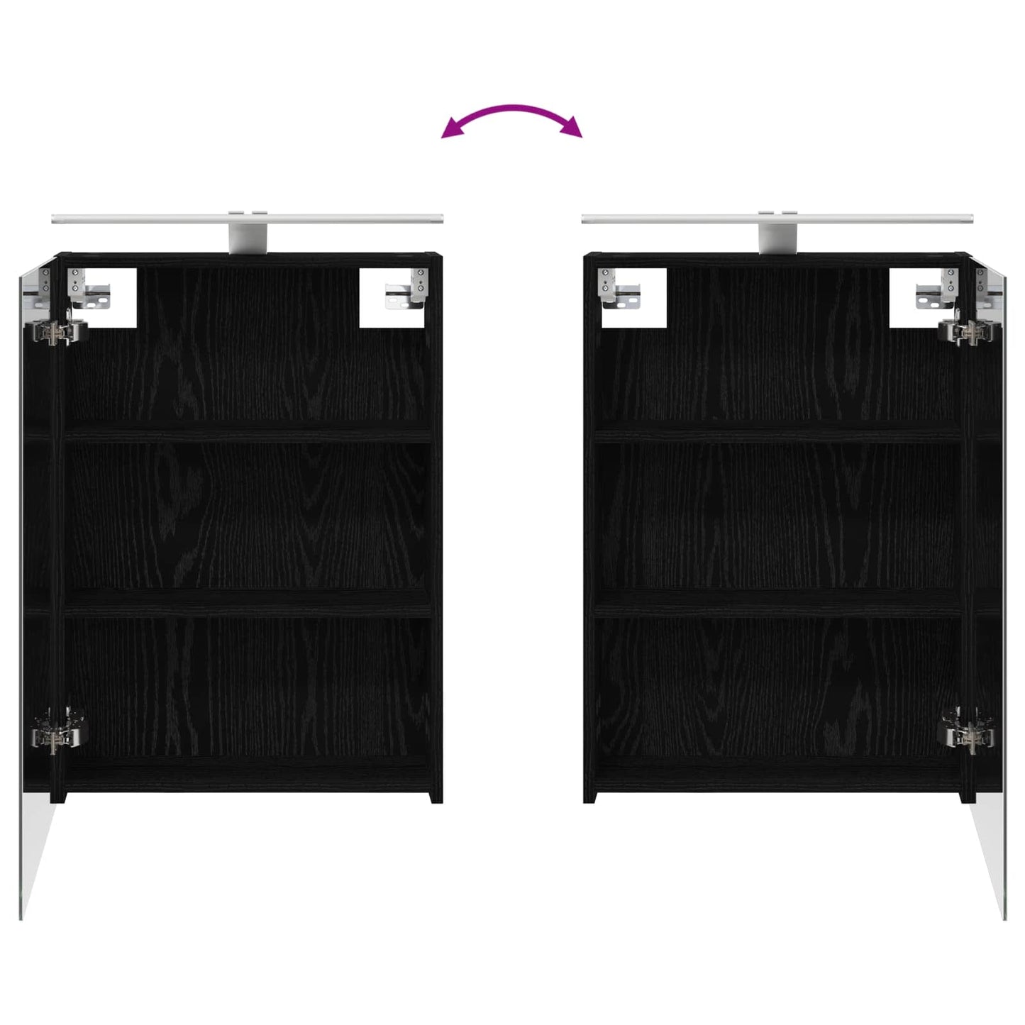 vidaXL Bathroom Furniture Set 5 pcs Black Oak