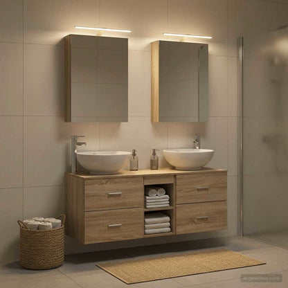 vidaXL Bathroom Furniture Set 5 pcs Sonoma Oak