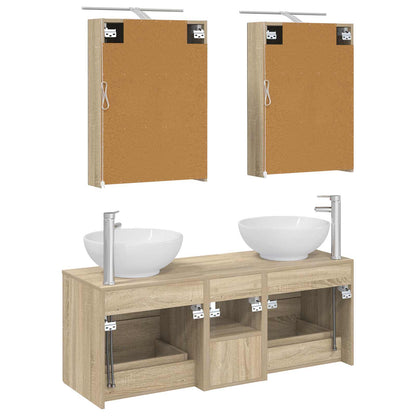 vidaXL Bathroom Furniture Set 5 pcs Sonoma Oak