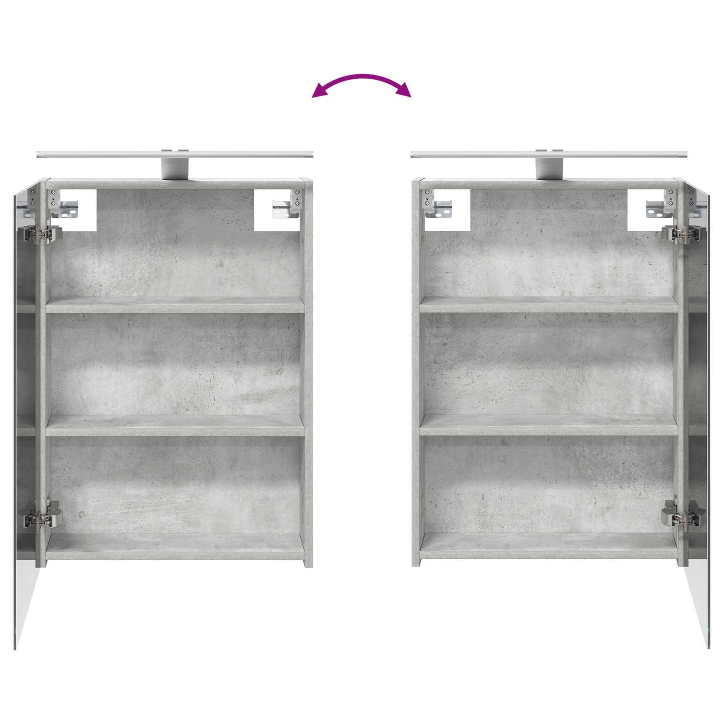 vidaXL Bathroom Furniture Set 5 pcs Concrete Grey