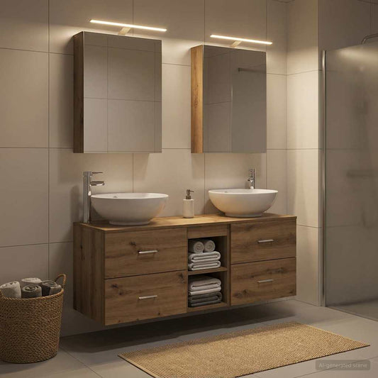 vidaXL Bathroom Furniture Set 5 pcs Artisan Oak