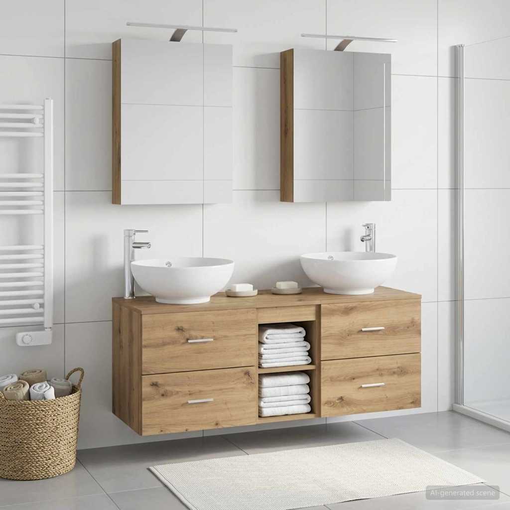 vidaXL Bathroom Furniture Set 5 pcs Artisan Oak