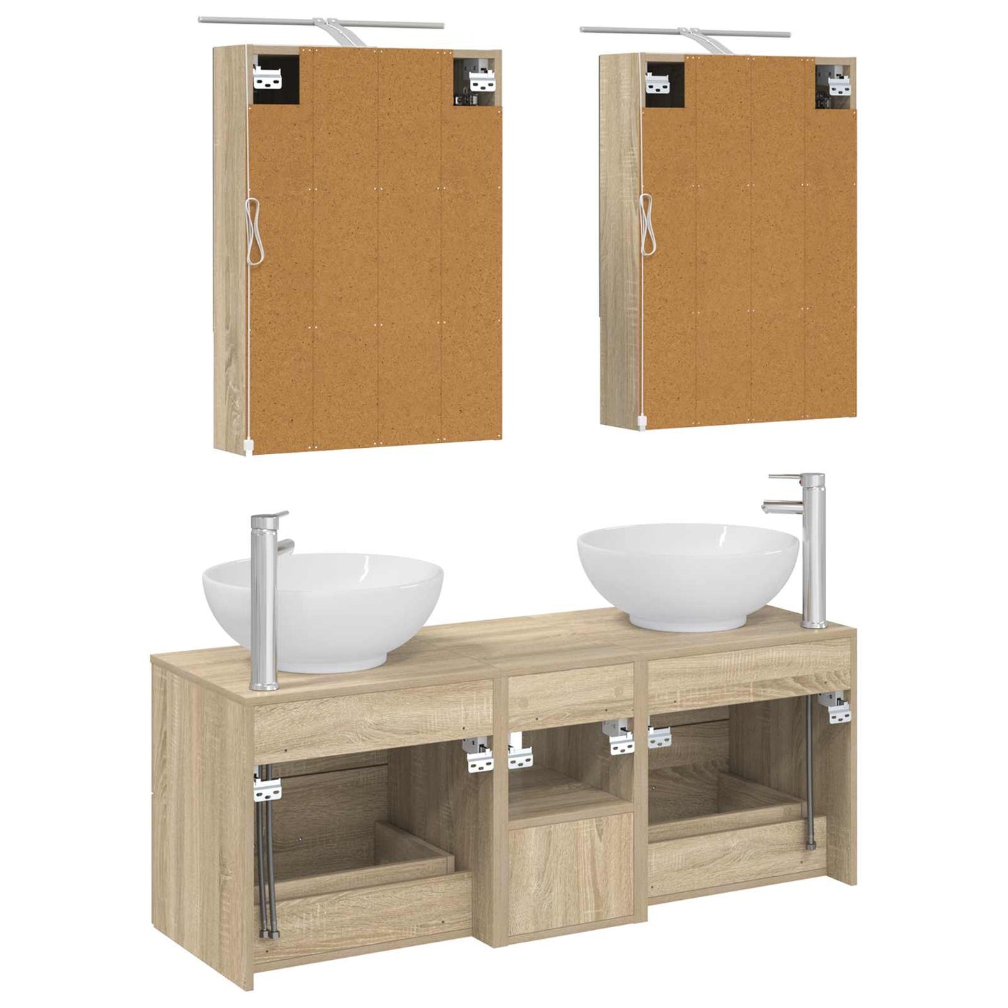 vidaXL Bathroom Furniture Set 5 pcs Sonoma Oak